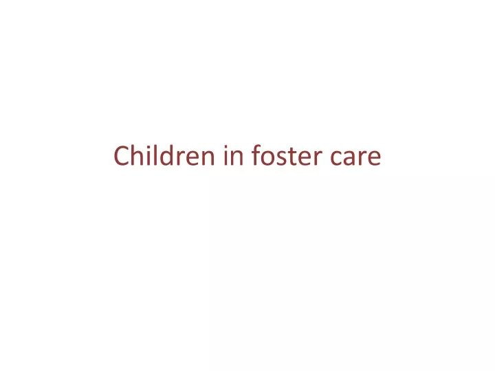 children in foster care
