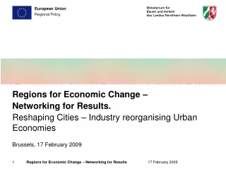 Regions for Economic Change – Networking for Results.
