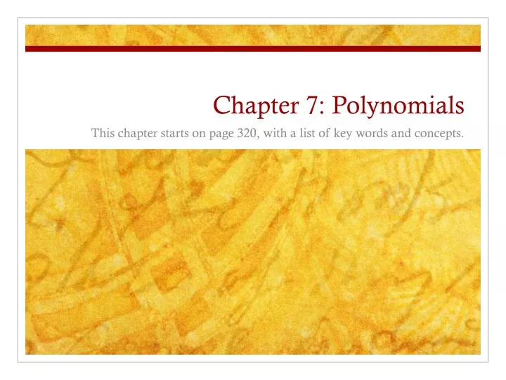 chapter 7 polynomials