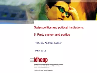 Swiss politics and political institutions: 5. Party system and parties