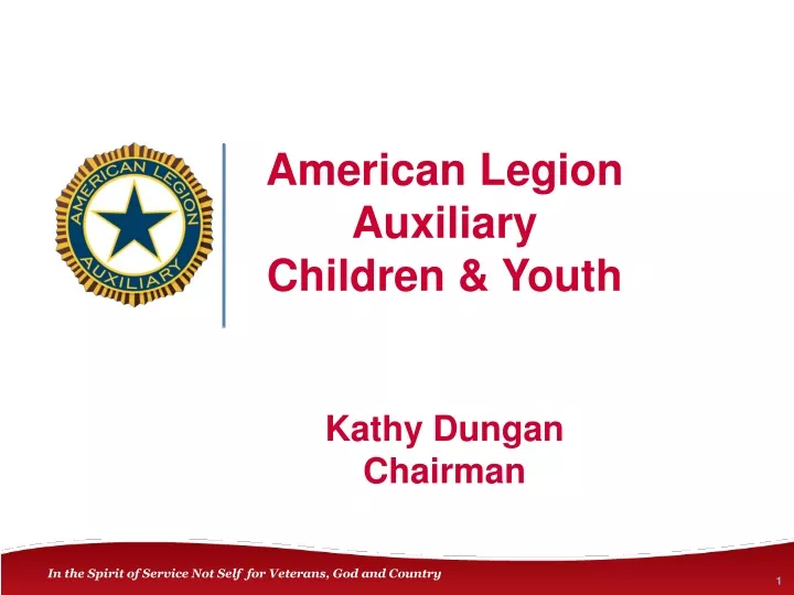 american legion auxiliary children youth kathy dungan chairman