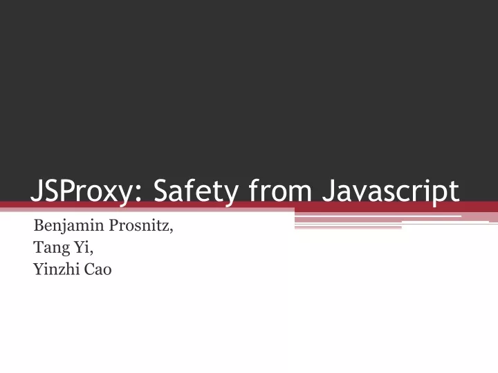 jsproxy safety from javascript