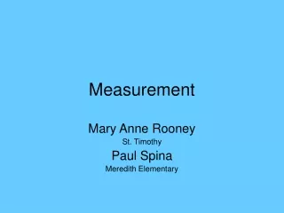 Measurement