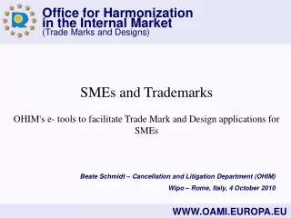 SMEs and Trademarks
