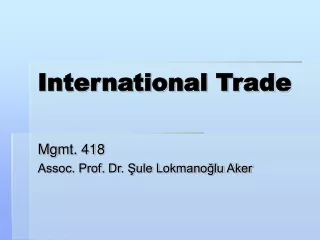 International Trade