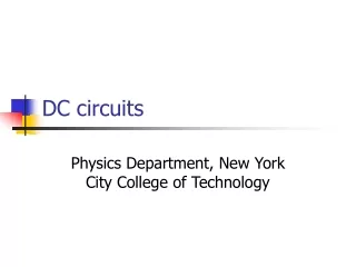 DC circuits