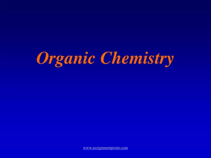 organic chemistry