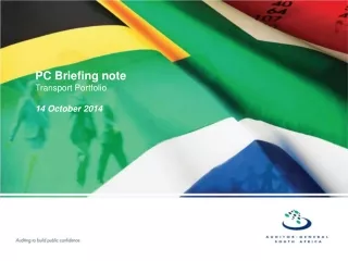 PC Briefing note Transport Portfolio 14 October 2014