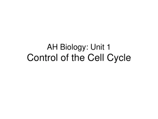 AH Biology: Unit 1  Control of the Cell Cycle