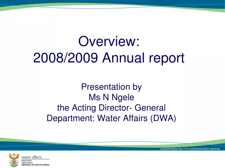 overview 2008 2009 annual report