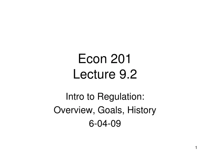 econ 201 lecture 9 2