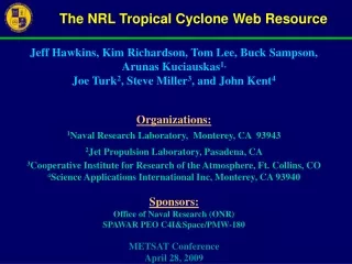 The NRL Tropical Cyclone Web Resource