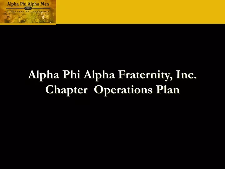 alpha phi alpha fraternity inc chapter operations