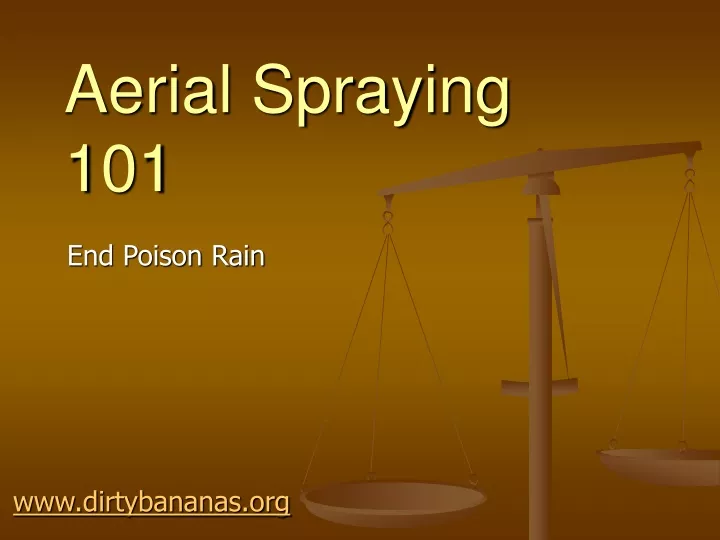 aerial spraying 101