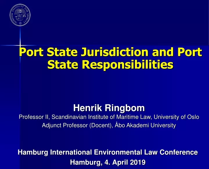 port state jurisdiction and port state responsibilities