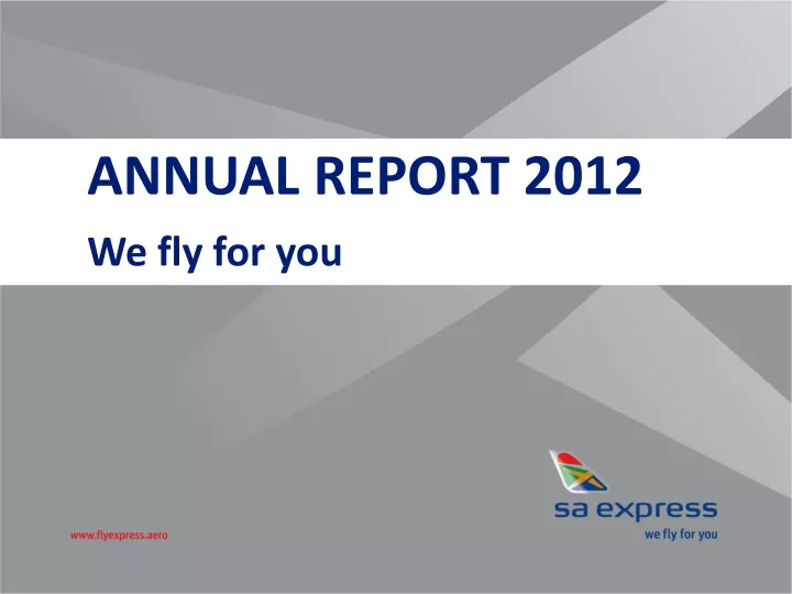 annual report 2012 we fly for you