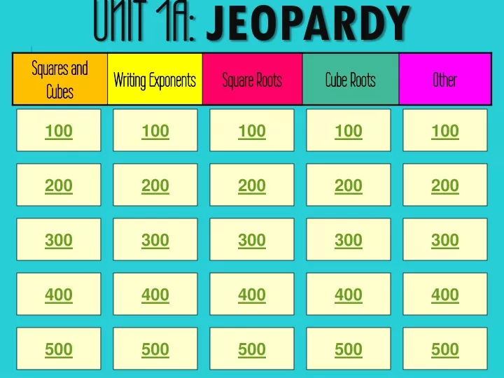 unit 1a jeopardy