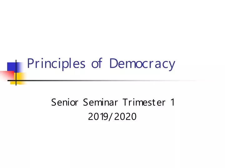 principles of democracy