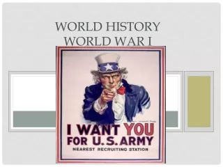 World HISTORY World War I