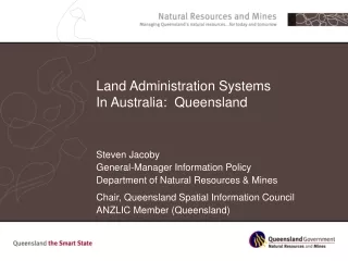 Land Administration Systems In Australia:  Queensland