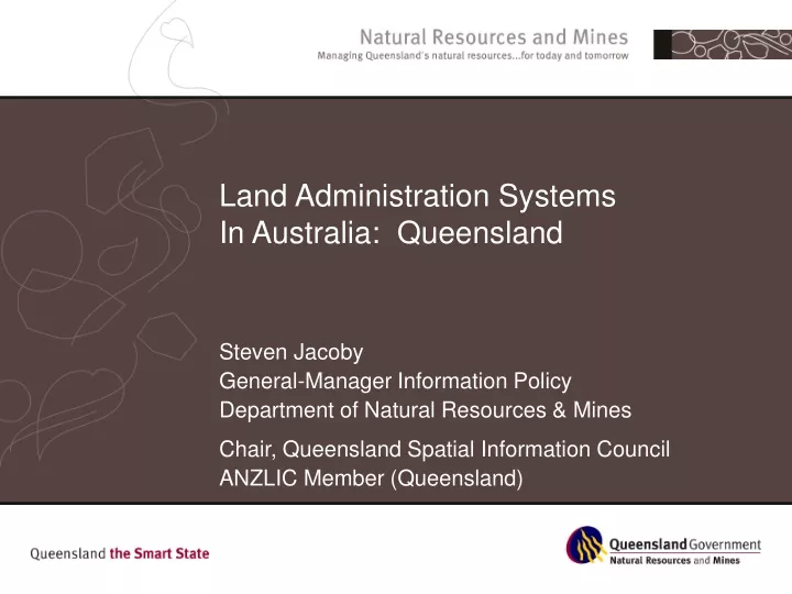 land administration systems in australia queensland