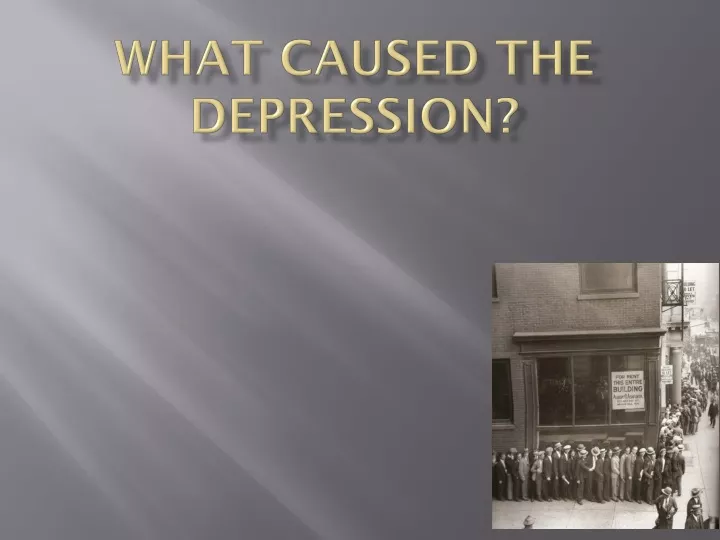 what caused the depression