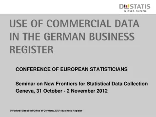 USE OF COMMERCIAL DATA IN THE GERMAN BUSINESS REGISTER