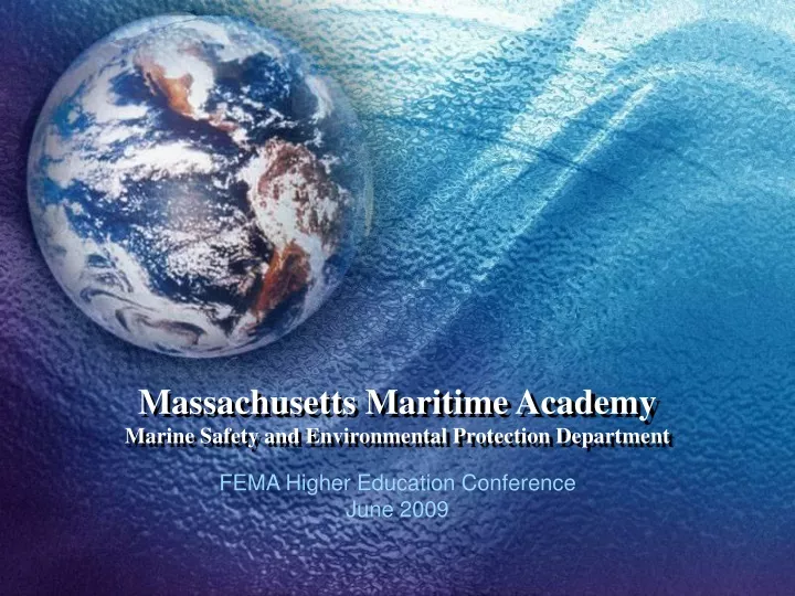massachusetts maritime academy marine safety and environmental protection department