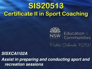 SIS20513 Certificate II in Sport Coaching