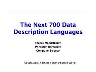 The Next 700 Data Description Languages