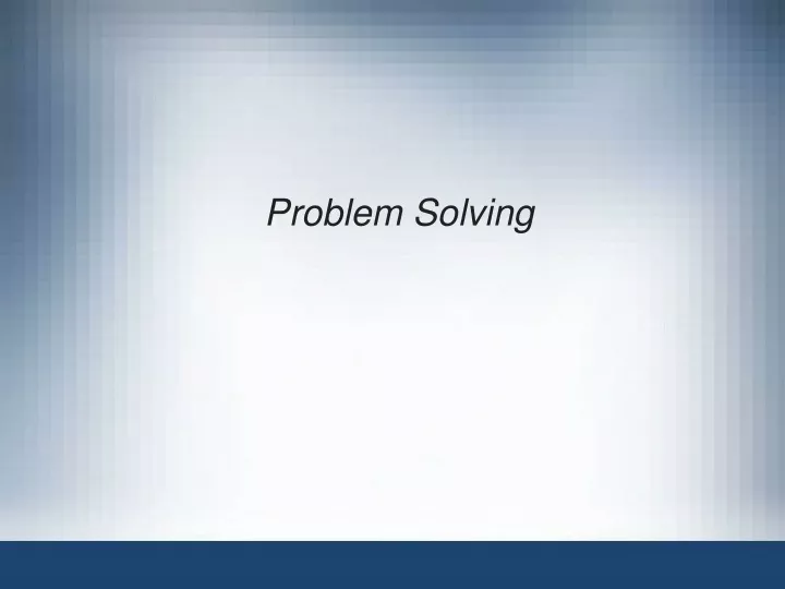 problem solving