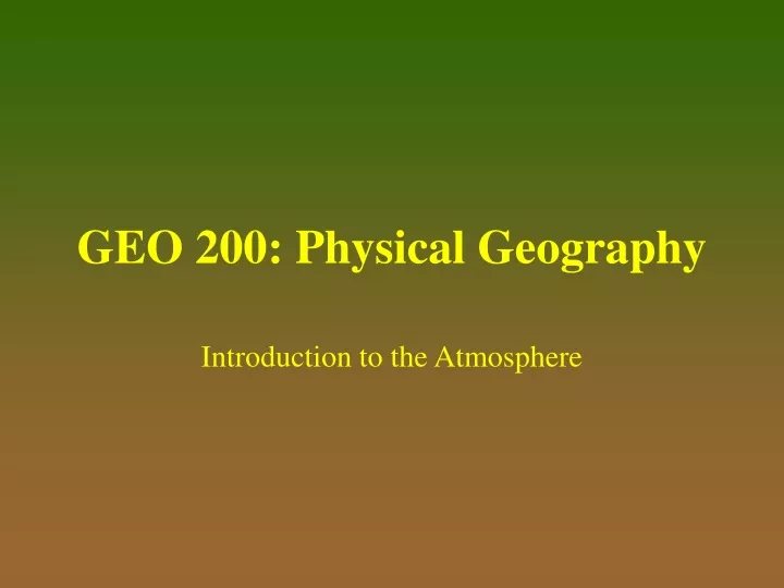 geo 200 physical geography