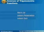 Exploring Inverses of Trigonometric Functions - slide 1