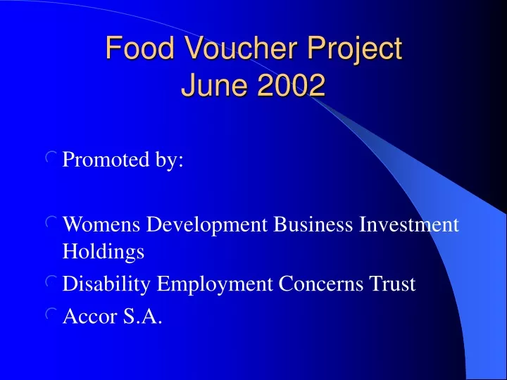 food voucher project june 2002