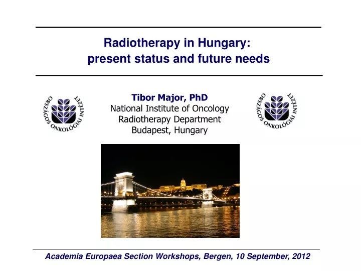 radiotherapy in hungary present status and future