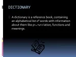 DICTIONARY - slide 1