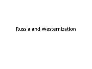 Russia and Westernization