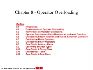 Chapter 8 - Operator Overloading