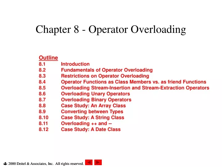 chapter 8 operator overloading