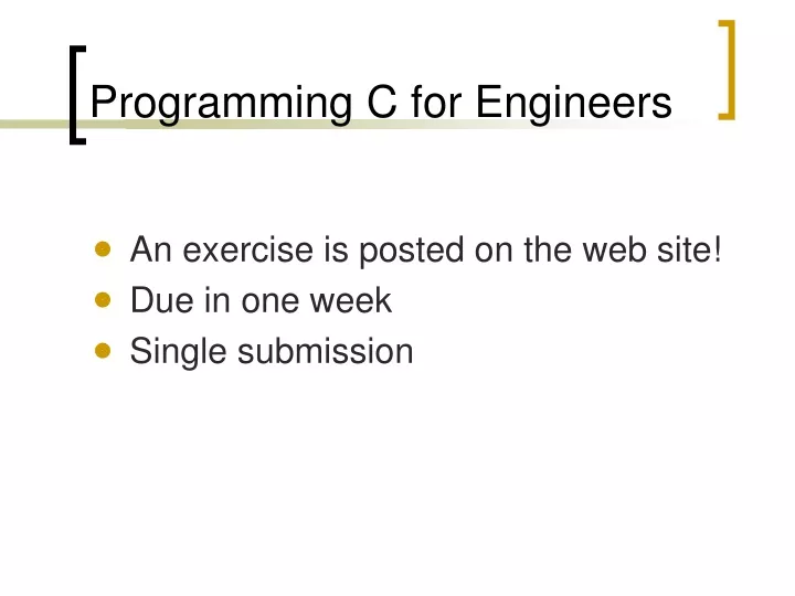programming c for engineers