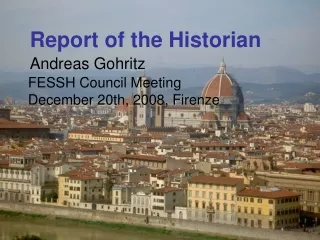 Report of the Historian