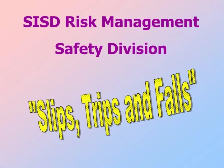 sisd risk management safety division