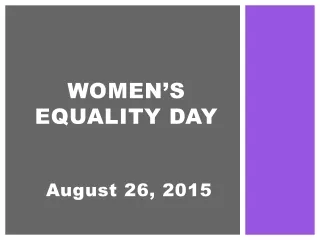 Women’s Equality Day