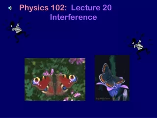 Physics 102:  Lecture 20 Interference
