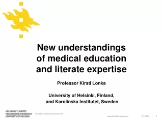 New understandings  of medical education  and literate expertise