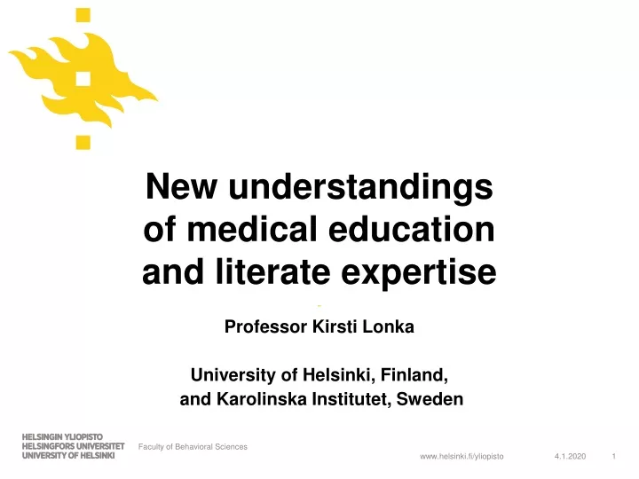 new understandings of medical education and literate expertise