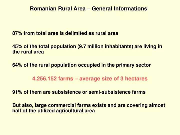 romanian rural area general informations