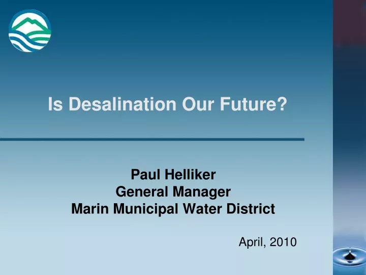 is desalination our future