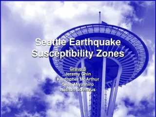 Seattle Earthquake Susceptibility Zones