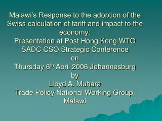 Hong Kong WTO Ministerial